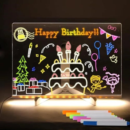 LED Acrylic Glow Board – Illuminated Dry-Erase Message Board