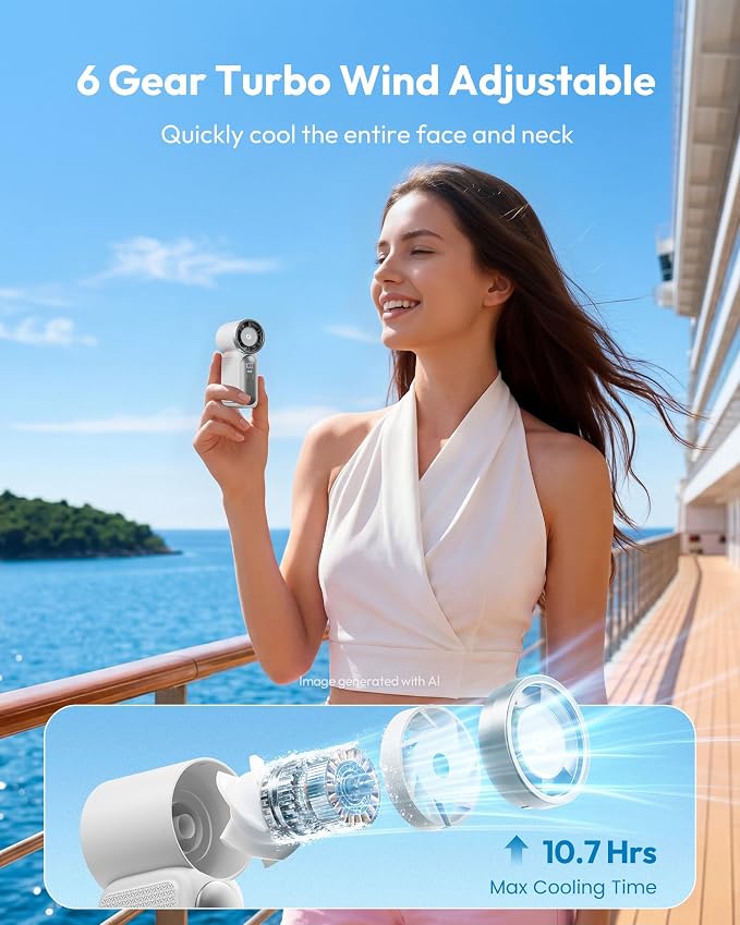 PocketFlow Portable USB Rechargeable Hand Fan
