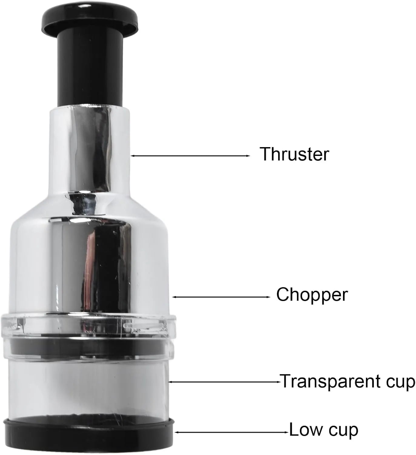 Stainless Steel Vegetable & Garlic Cutter Manual Push