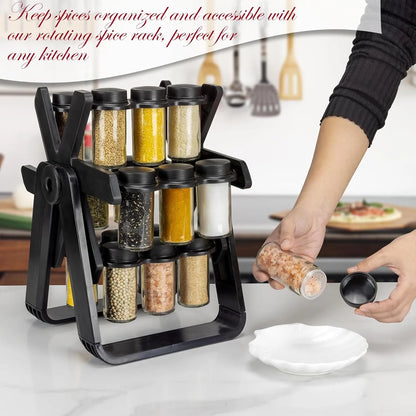 18-Jar Rotating Spice Rack Set
