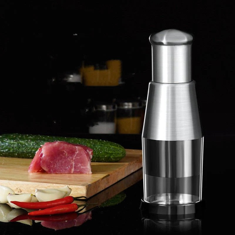 Stainless Steel Vegetable & Garlic Cutter Manual Push