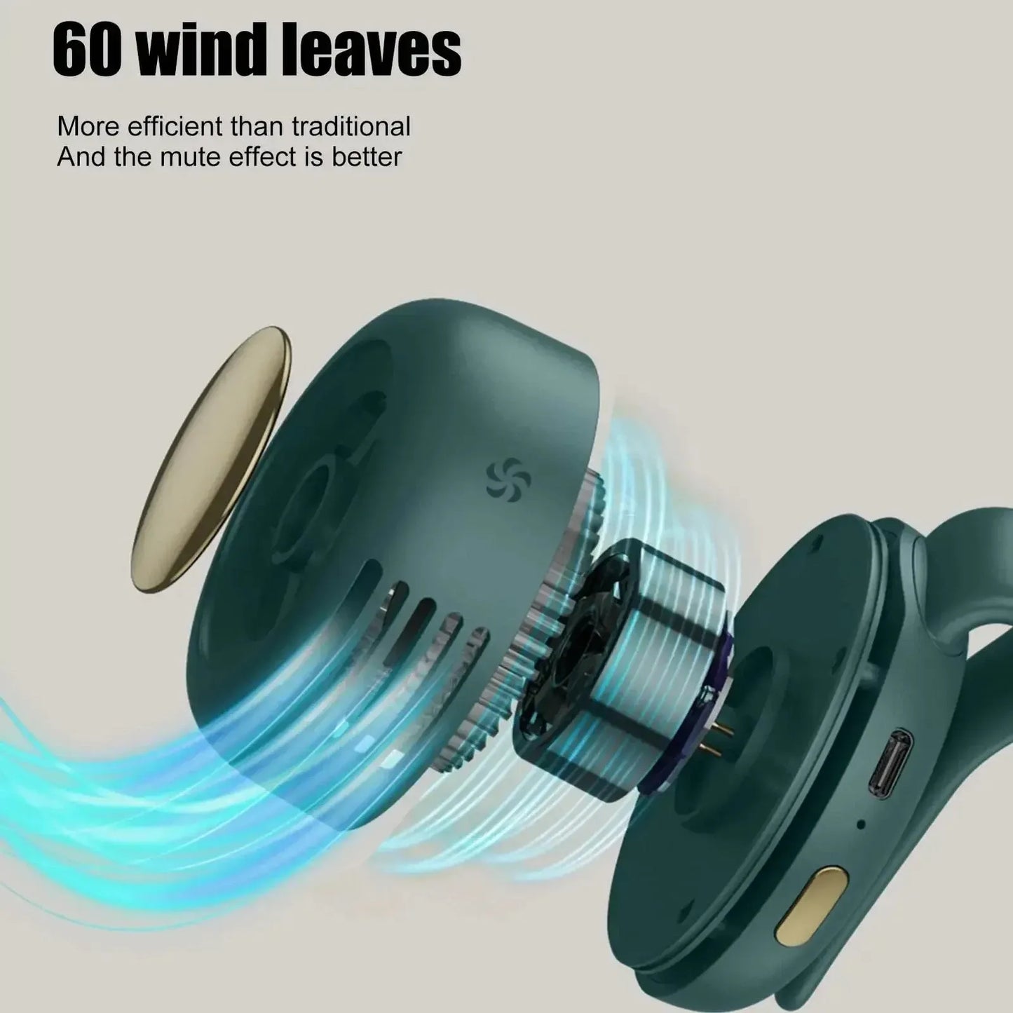 Rechargeable Hands-Free Clip Fan – 3 Speeds