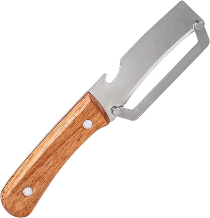 Stainless Steel Vegetable Peeler with Wooden Handle