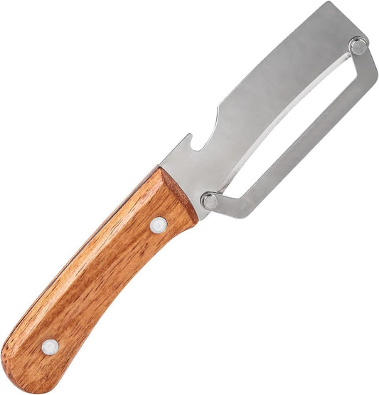 Stainless Steel Vegetable Peeler with Wooden Handle