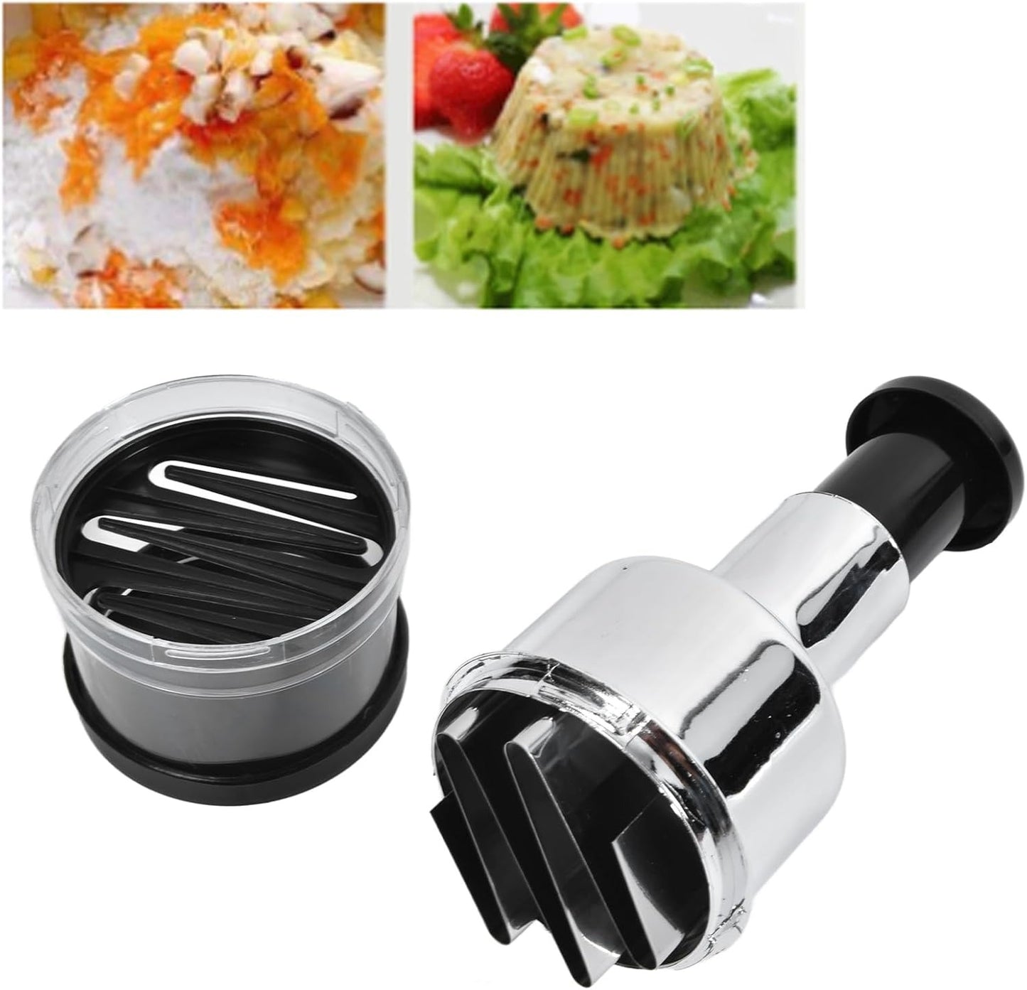 Stainless Steel Vegetable & Garlic Cutter Manual Push